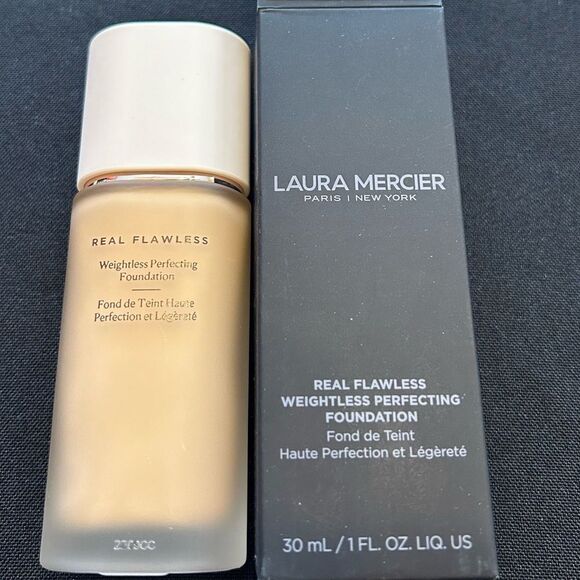 Laura Mercier 1W1 Cashmere Linen Real Flawless Weightless Perfecting Foundation - Picture 2 of 15